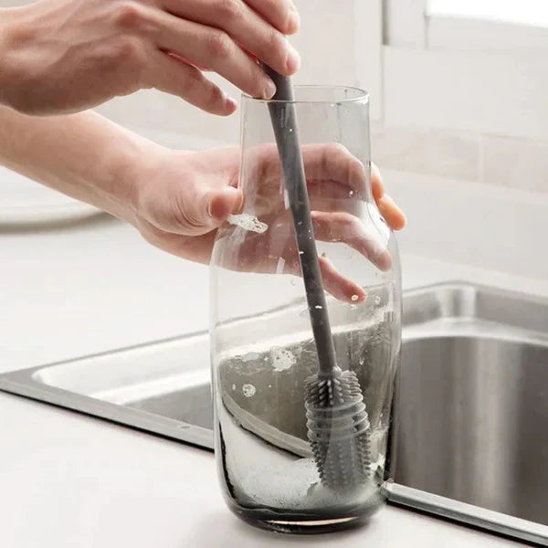 Bottle Cleaning Brush Long Handle Silicone Water Bottle Cleaner Brush Portable Cleaning Tools For Crevices Home Kitchen Brush Myle Cart