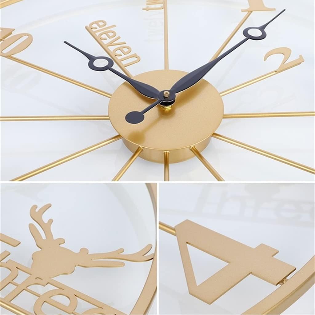 Beautiful 20" Metal Wall Clock - 1-Year Warranty