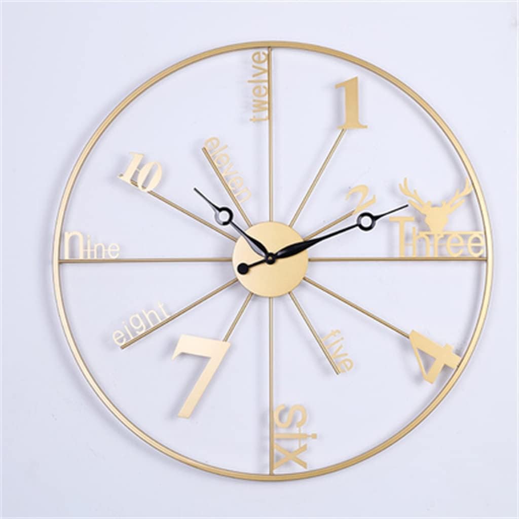 Beautiful 20" Metal Wall Clock - 1-Year Warranty