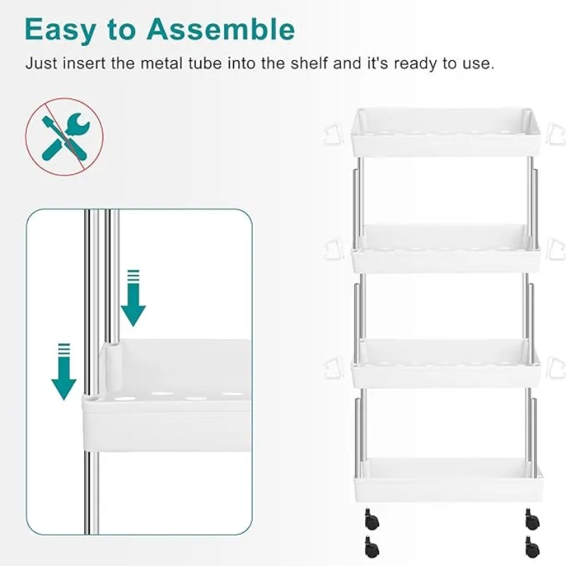 Modern 4-Layer Storage Trolley