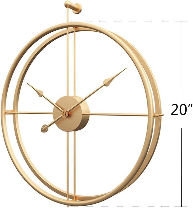 Imported Metallic Golden and Black color wall Clock Myle Cart