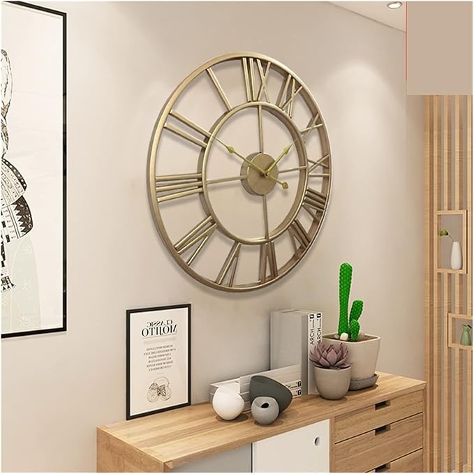 Modern Metal Wall Clock - Gold, Black, or Black/Gold