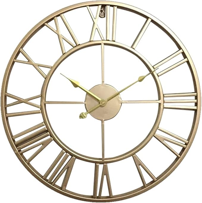 Modern Metal Wall Clock - Gold, Black, or Black/Gold