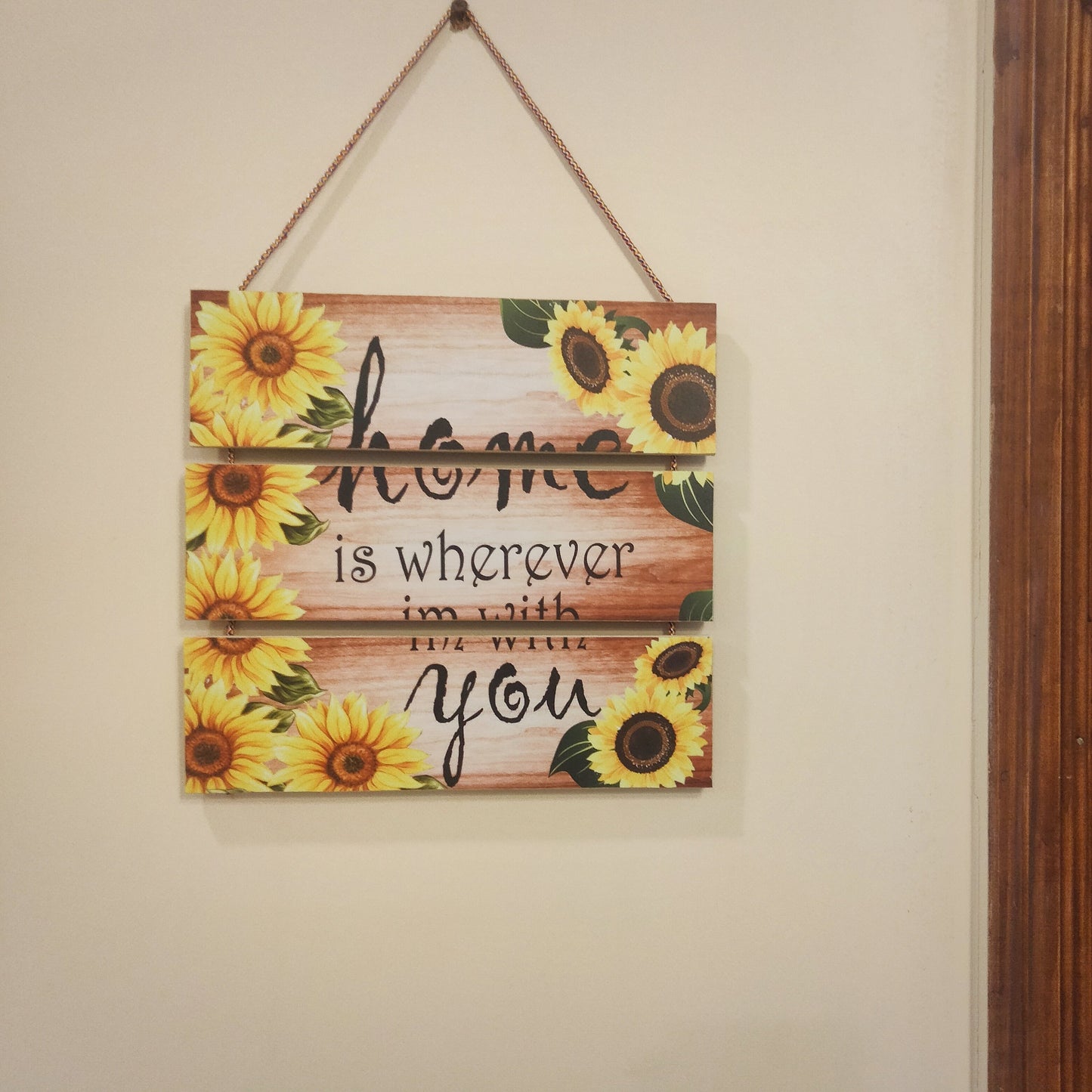 Home is where I am with you quotation wall decoration colorful hanging Myle Cart