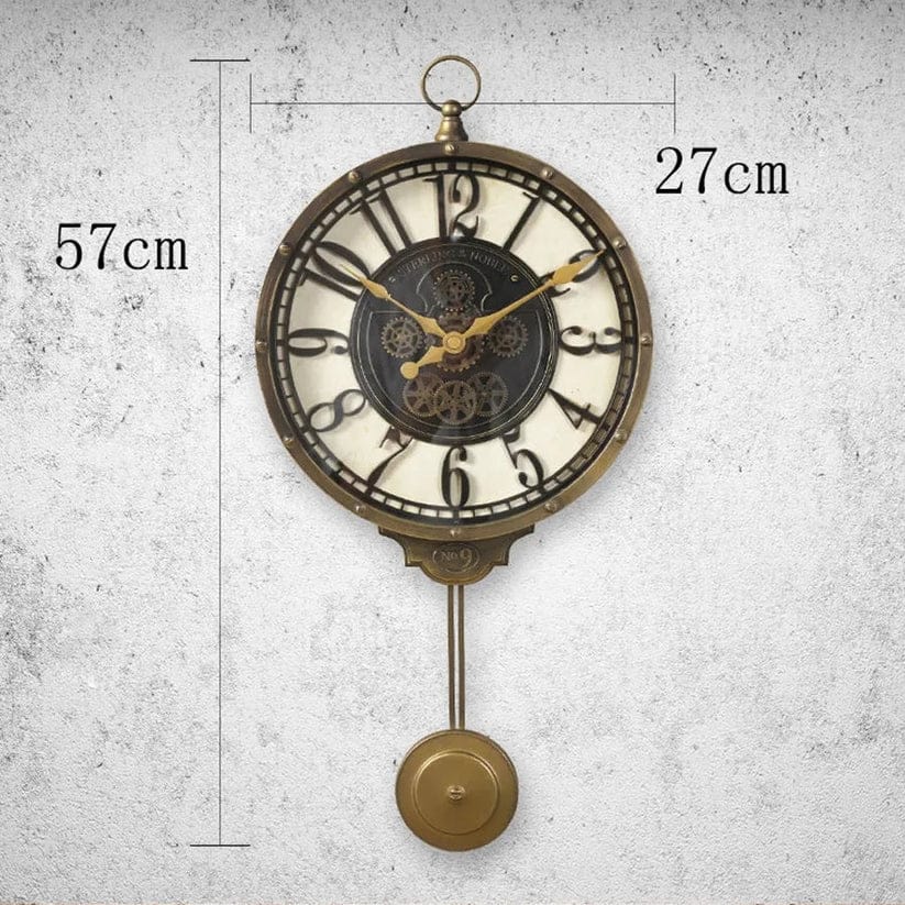 Retro Pendulum Wall Clock Myle Cart
