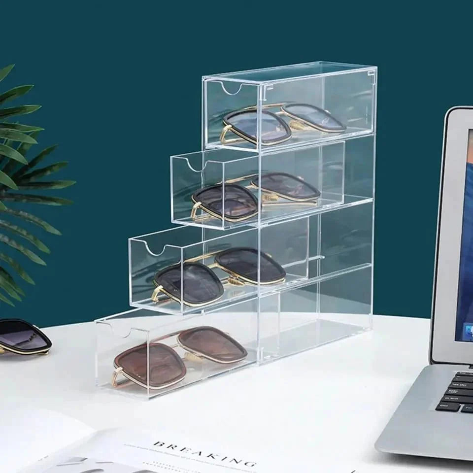 4 Layer Acrylic Glasses And Cosmetics organizer Storage Box