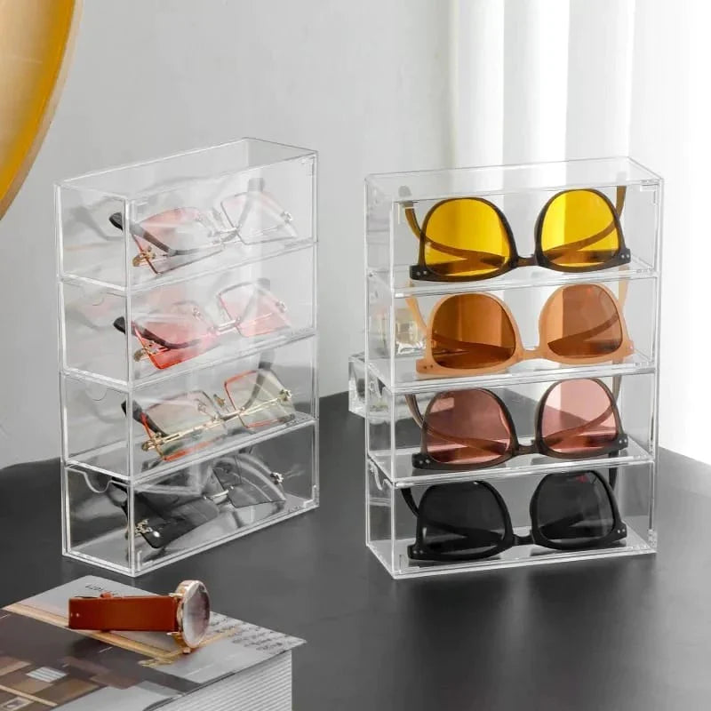 4 Layer Acrylic Glasses And Cosmetics organizer Storage Box