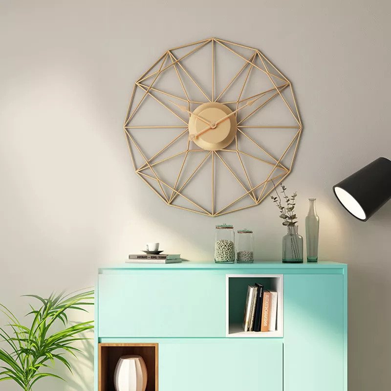 Stylish 20-inch Metal Wall Clock