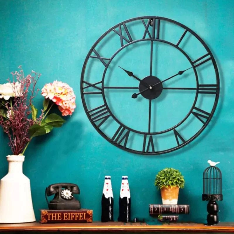 Modern Metal Wall Clock - Gold, Black, or Black/Gold