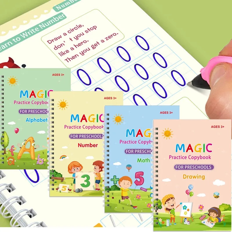 Kids learning Magic book for practice (Set of 4 Books) Myle Cart