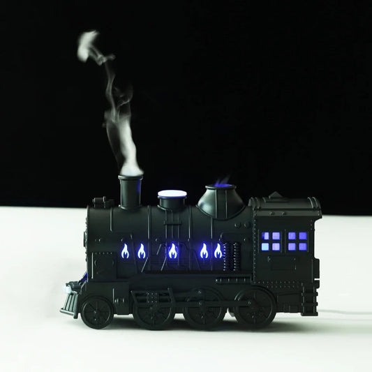 Vintage Train Humidifier – Retro LED Mist Diffuser &amp; Desk Decor