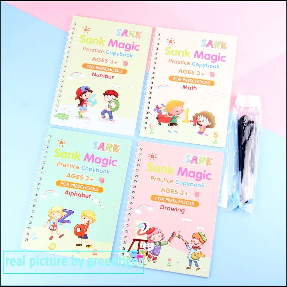 Kids learning Magic book for practice (Set of 4 Books) Myle Cart