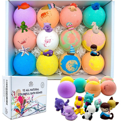 Fun Kids Bath Bomb Gift Set with Surprise Toys