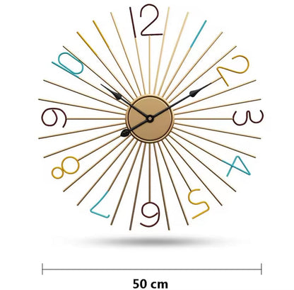 20-inch Metal Wall Clock - 1-Year Warranty Myle Cart
