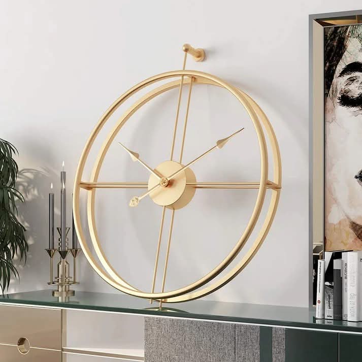 20-inch Metal Wall Clock Imported Myle Cart