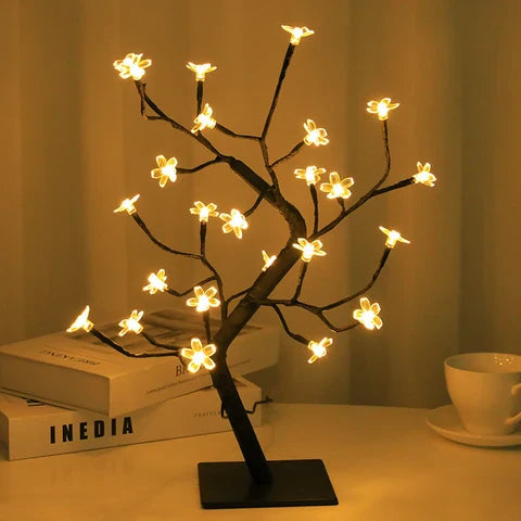 LED Tree Branch Wall Light – Decorative Cherry Blossom Lamp for Home