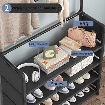 Shoe Rack 5 Tier Shelves，Entryway/Walk in Cloest Organizer Storage