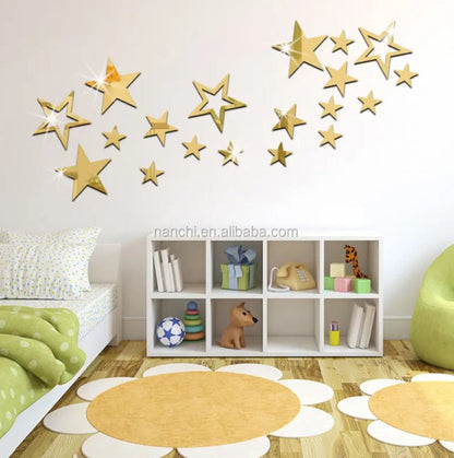 3D Acrylic Decor Mirror Wall Sticker for Dining Room Wall Decor Decency