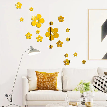 3D Acrylic Decor Mirror Wall Sticker for Dining Room Wall Decor Decency