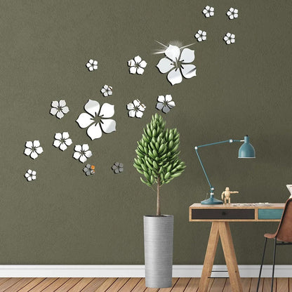 3D Acrylic Decor Mirror Wall Sticker for Dining Room Wall Decor Decency
