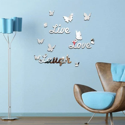 3D Acrylic Decor Mirror Wall Sticker for Dining Room Wall Decor Decency