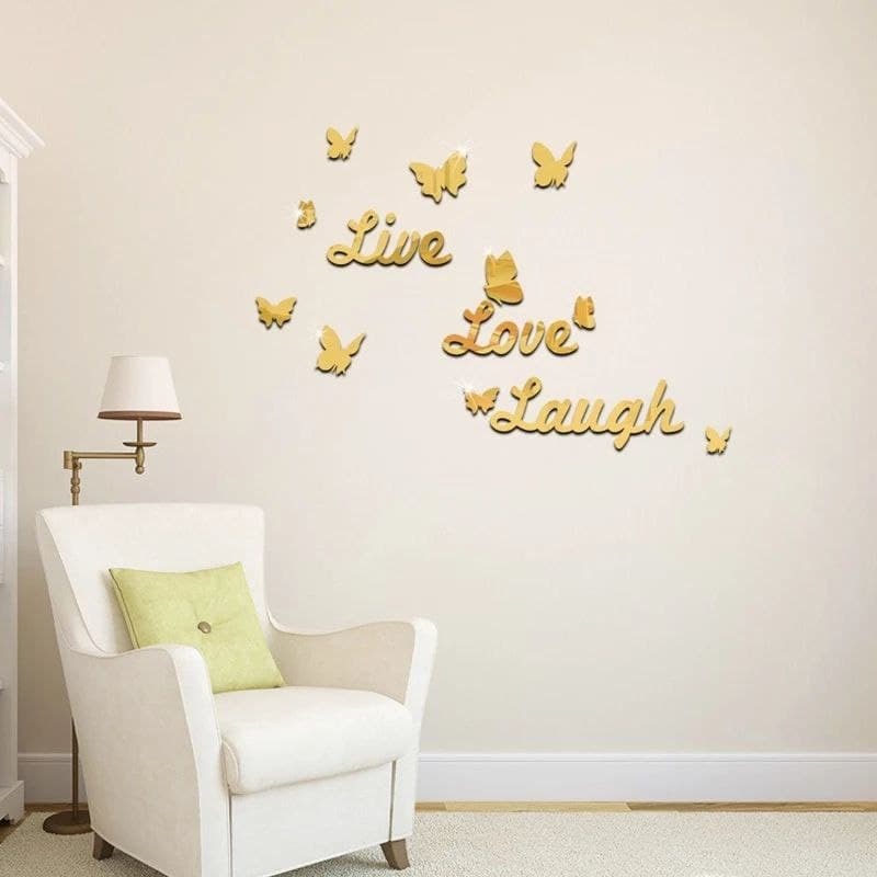 3D Acrylic Decor Mirror Wall Sticker for Dining Room Wall Decor Decency