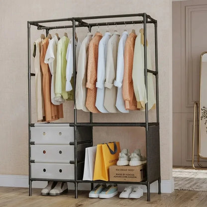 Multi-Purpose Clothes Organizer Rack with Shelves