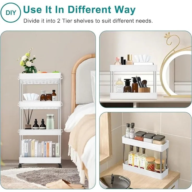 Modern 4-Layer Storage Trolley