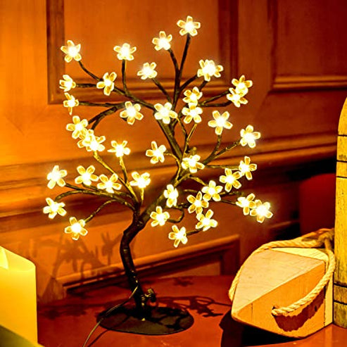LED Tree Branch Wall Light – Decorative Cherry Blossom Lamp for Home