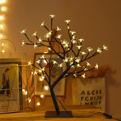 LED Tree Branch Wall Light – Decorative Cherry Blossom Lamp for Home