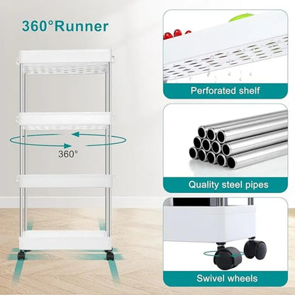 Modern 4-Layer Storage Trolley