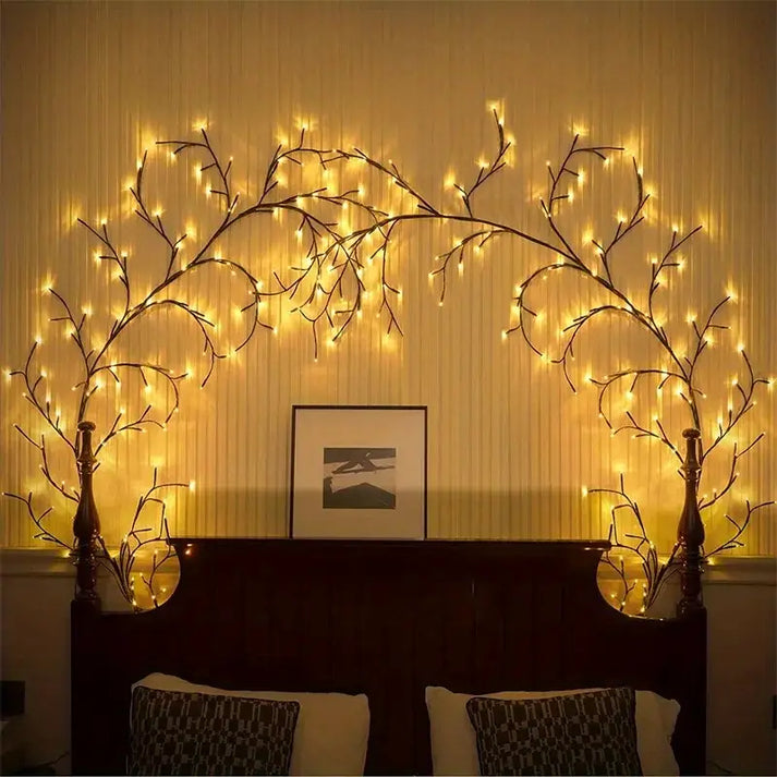 LED Tree Branch Wall Light – Decorative Cherry Blossom Lamp for Home