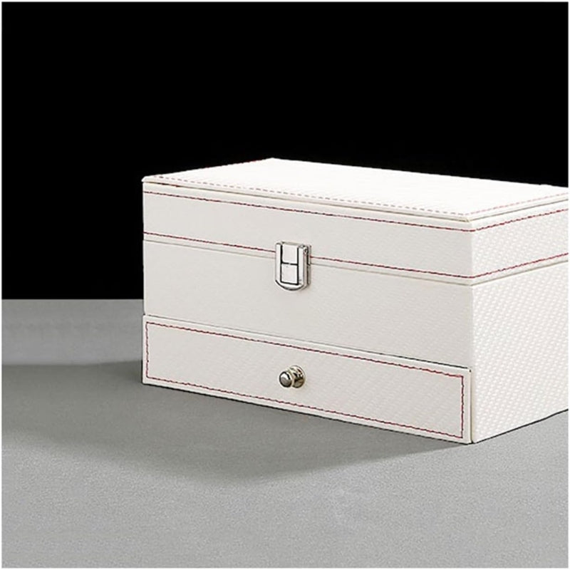 Double Layer Watch Box Exquisite Jewelry Box PU Leather Watch Organizer