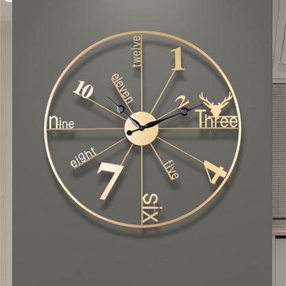 Beautiful 20" Metal Wall Clock - 1-Year Warranty
