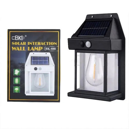 Solar Motion Sensor Wall Light – Rechargeable Outdoor LED Lamp