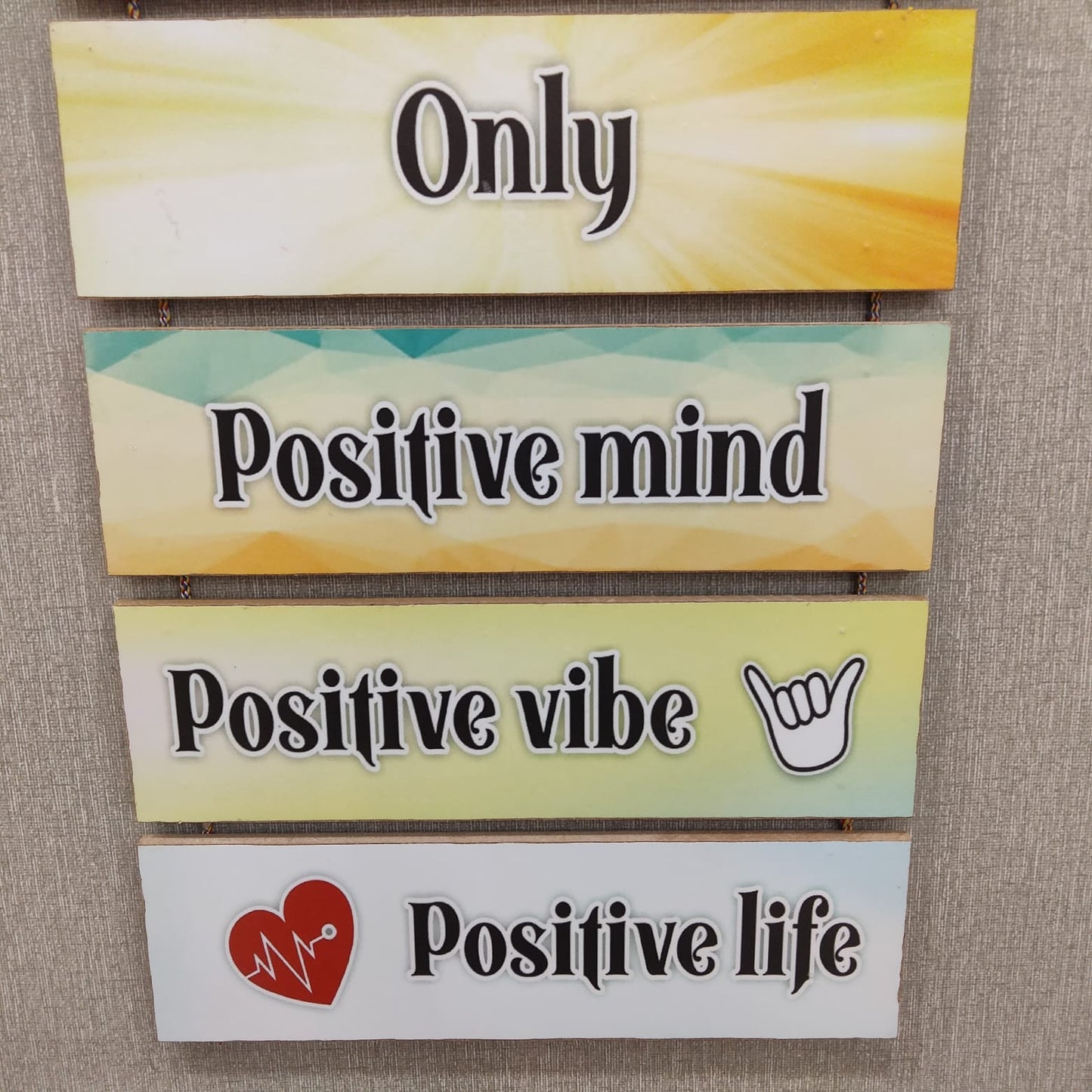 Good Vibes Only 6 Step wall hanging- wall decoration quotes