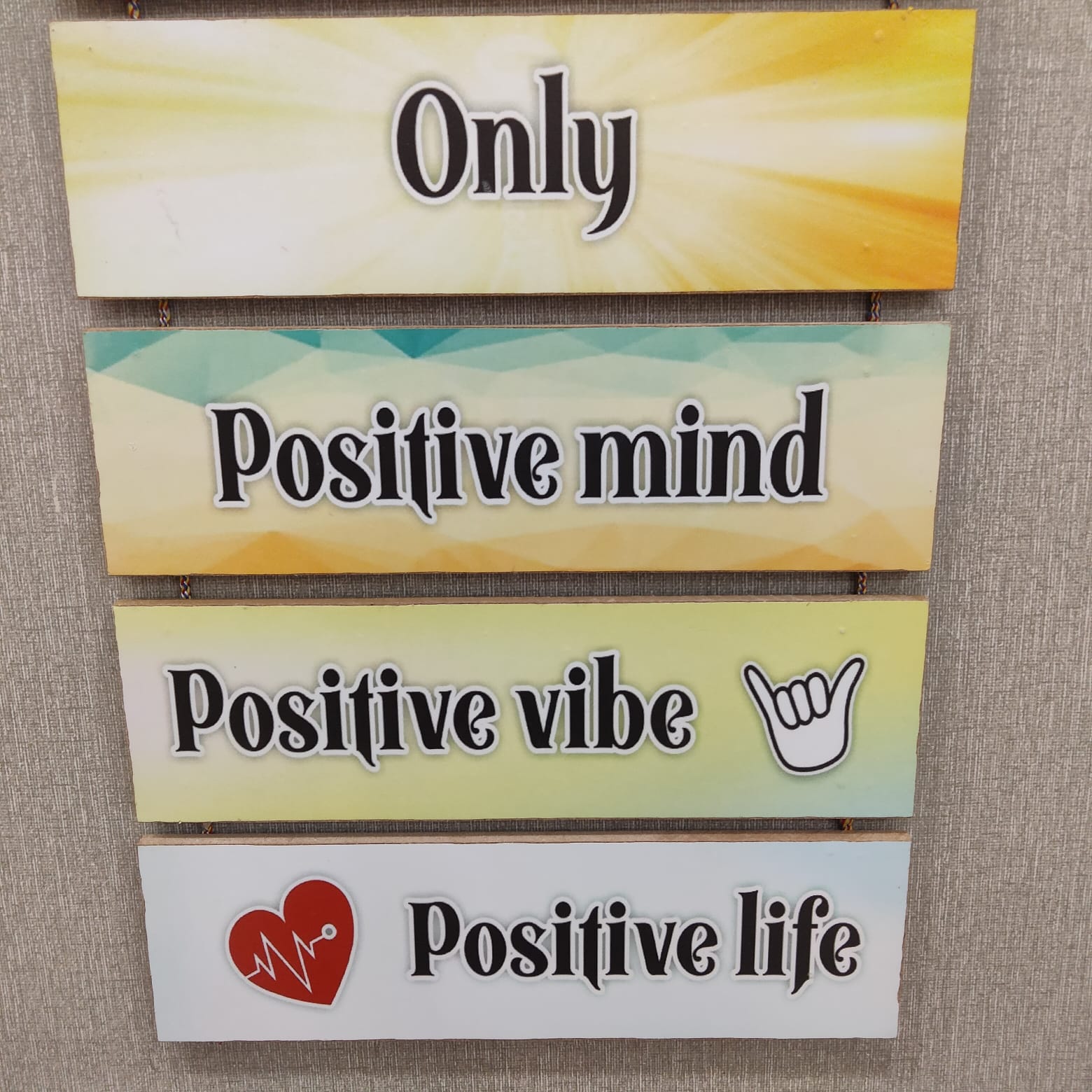 Good Vibes Only 6 Step wall hanging- wall decoration quotes