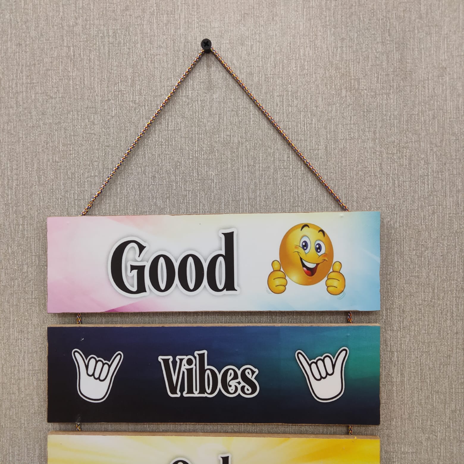 Good Vibes Only 6 Step wall hanging- wall decoration quotes