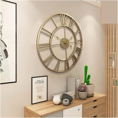 Modern Metal Wall Clock - Gold, Black, or Black/Gold