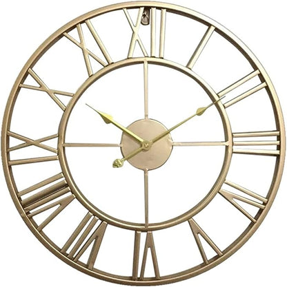 Modern Metal Wall Clock - Gold, Black, or Black/Gold