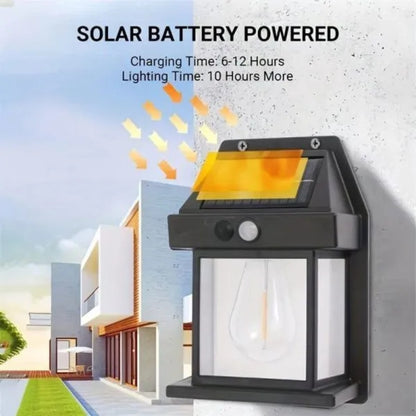 Solar Motion Sensor Wall Light – Rechargeable Outdoor LED Lamp