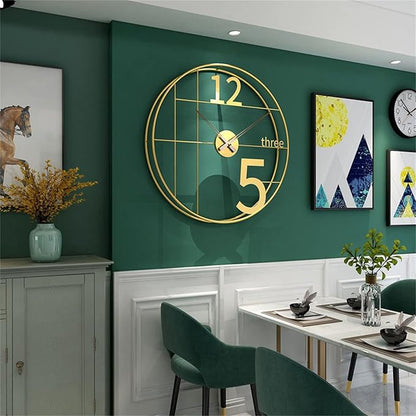 Sleek, 20-inch Metal Wall Clock