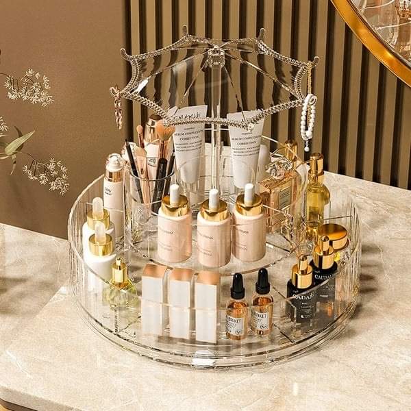 Acrylic 360 rotating cosmetic plus jewellery organizer Myle Cart