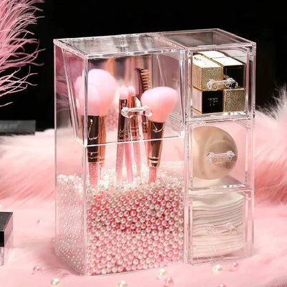 Acrylic Makeup Brush Organizer With Drawers Myle Cart