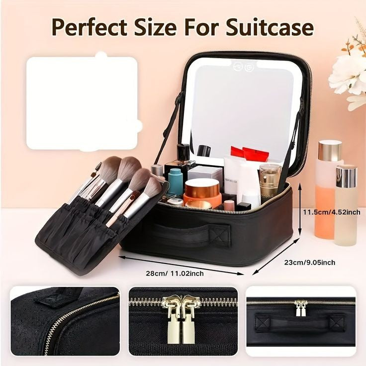 Cosmetics Storage Bag With Led Mirror Myle Cart
