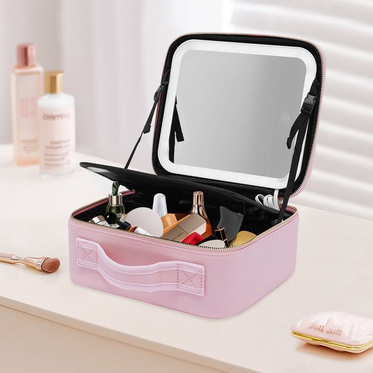 Cosmetics Storage Bag With Led Mirror Myle Cart