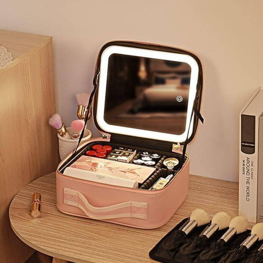 Cosmetics Storage Bag With Led Mirror Myle Cart