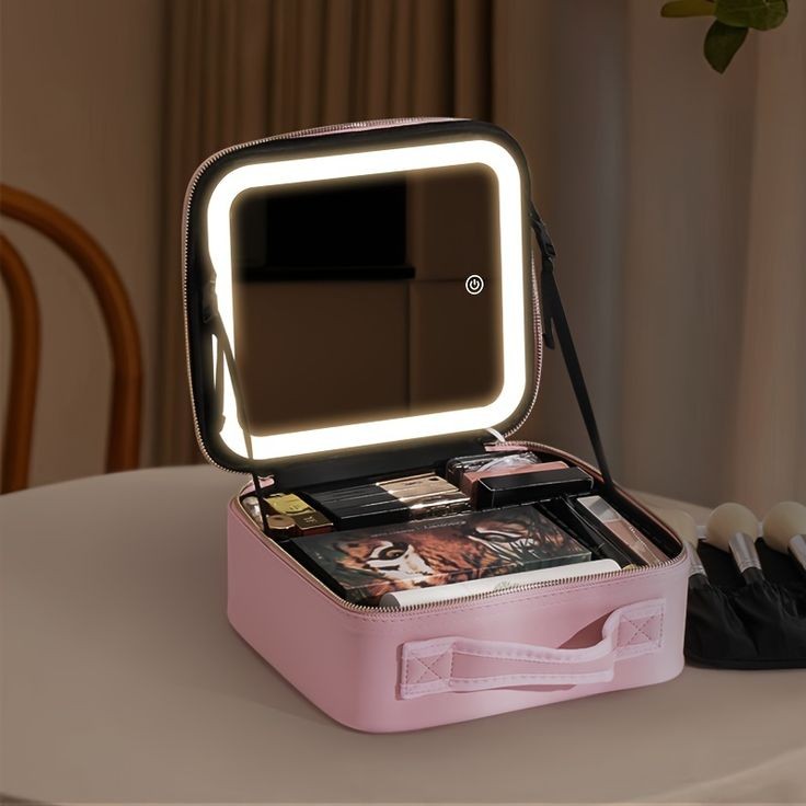 Cosmetics Storage Bag With Led Mirror Myle Cart
