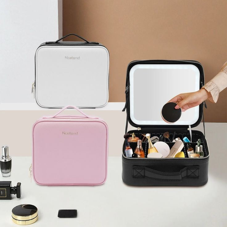 Cosmetics Storage Bag With Led Mirror Myle Cart