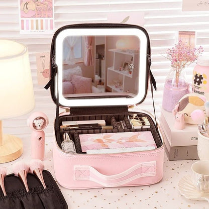 Cosmetics Storage Bag With Led Mirror Myle Cart